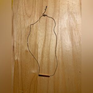 Minimalist Gold-Tone Bar Pendant Necklace